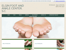 Tablet Screenshot of elginfootandankle.com